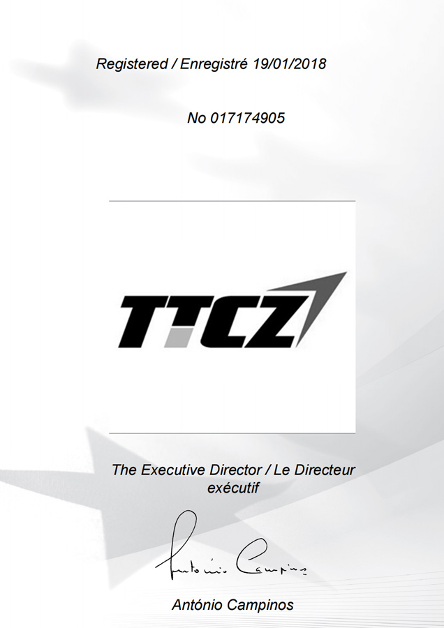 EU Trade Mark Registration Certificate